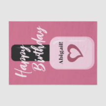 Personalized Chic Modern Pink Nail Polish Birthday