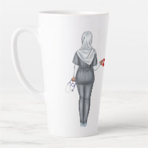Personalized Chic Muslim Woman Nurse Mug