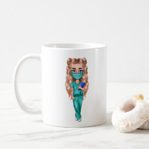 Personalized Chic Nurse (Blonde Hair) Mug