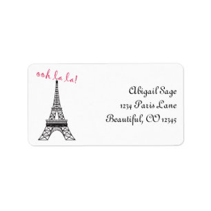 Personalized Chic Paris Eiffel Tower Address Label