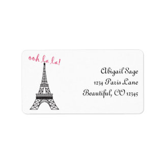 Personalized Chic Paris Eiffel Tower Address Label