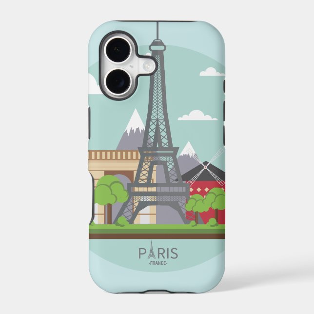 Personalized Chic Paris Eiffel Tower Case-Mate iPh Iphone Case (Back)