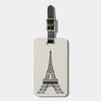 Personalized Chic Paris Eiffel Tower Luggage Tag