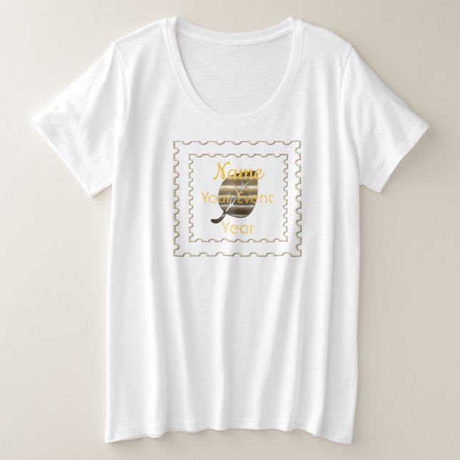 Personalized Chic Special Occasion Event T-shirt (Design Front)