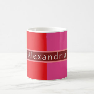 Personalized Chic Striped Coffee Mug
