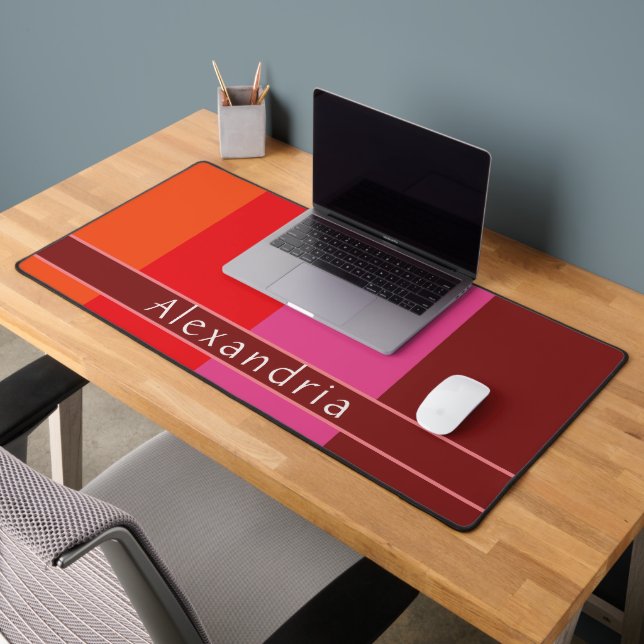 Personalized Chic Striped Desk Mat (Office 2)