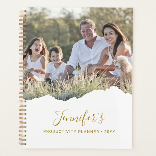 Personalized Chic Torn Photo Planner (Front)