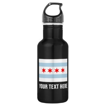 Personalized Chicago City Flag Water Bottles by iprint at Zazzle