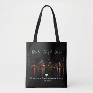 Personalized Chicago Skyline Bachelorette Party Tote Bag