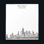 Personalized Chicago Skyline Notepad<br><div class="desc">Show off your love of Chicago with this personalized notepad.</div>