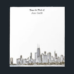Personalized Chicago Skyline Notepad<br><div class="desc">Show off your love of Chicago with this personalized notepad.</div>