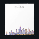 Personalized Chicago Skyline Notepad<br><div class="desc">Show off your love of Chicago with this personalized notepad.</div>