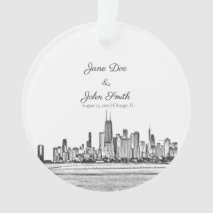 Personalized Chicago Skyline Ornament