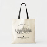 Personalized Chicago Wedding Welcome Tote Bag<br><div class="desc">Welcome your out of town guests with this Chicago wedding welcome bag.</div>