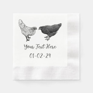 Personalized Chicken Cocktail Napkins