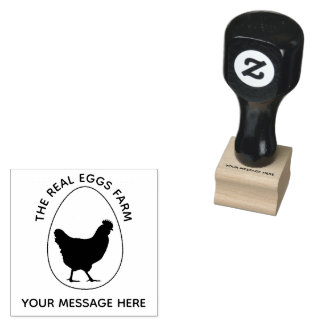 Personalized Chicken Egg Poultry Farm Logo Rubber Stamp