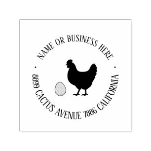 Personalized Chicken Farm Return Address Stamp