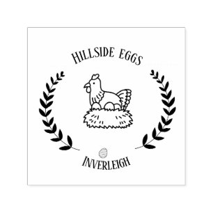 Personalized Chicken Farm Return Address Stamp