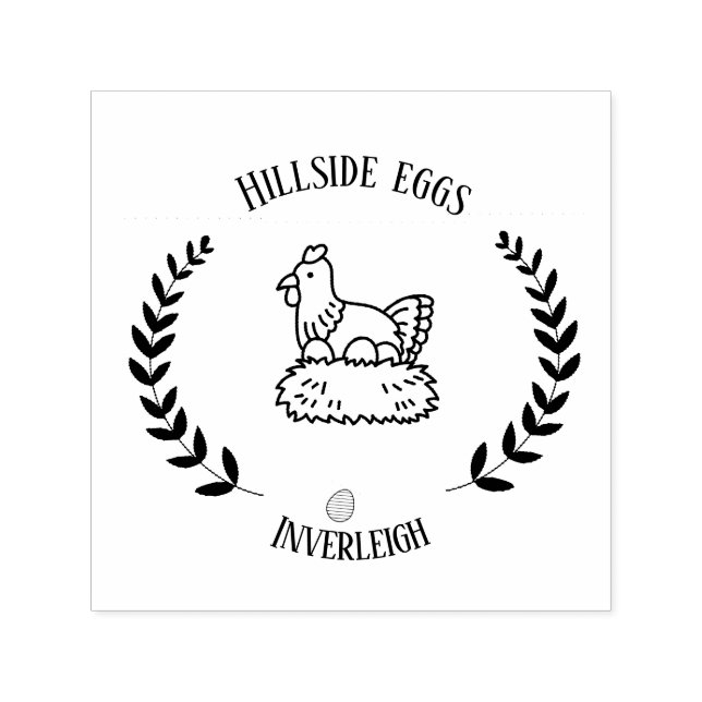 Personalized Chicken Farm Return Address Stamp  (Design)