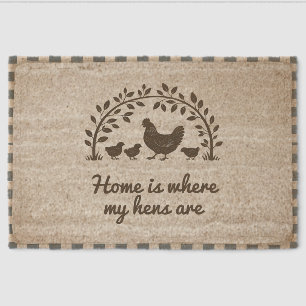 Personalized Chicken Mat Home is where my hens are