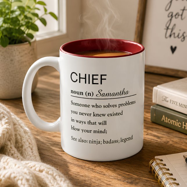 Personalized Chief Definition Two-Tone Coffee Mug (Creator Uploaded)