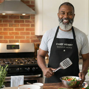 Personalized Chief Master of Kitchen Men's Apron