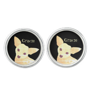 Personalized Chihuahua Cufflinks