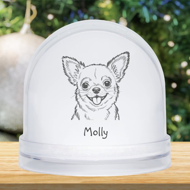 Personalized Chihuahua Dog Christmas Snow Globe (Creator Uploaded)
