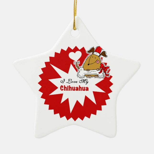 Personalized Chihuahua Keepsake Ornament (Front)