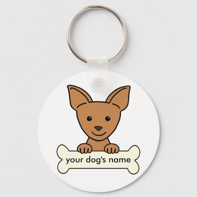 Personalized Chihuahua Keychain (Front)