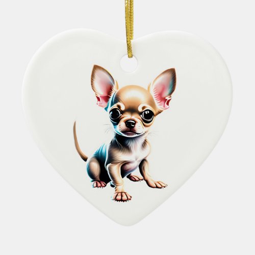 Personalized Chihuahua Puppy Ceramic Ornament