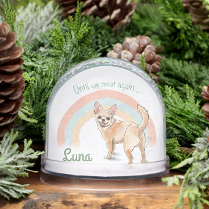 Personalized Chihuahua Rainbow Bridge Memorial Snow Globe
