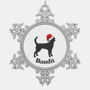 Personalized Chihuahua Snowflake Pewter Christmas Ornament