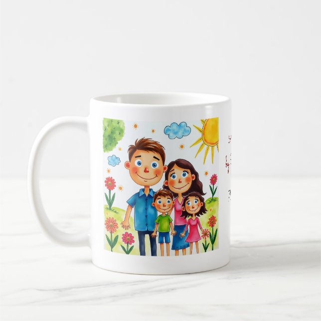 personalized child artwork| kids draining  coffee mug (Left)