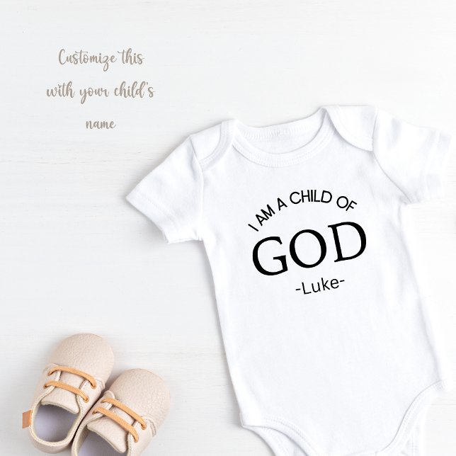 Personalized Child of God  Baby Bodysuit (I am a child of God)