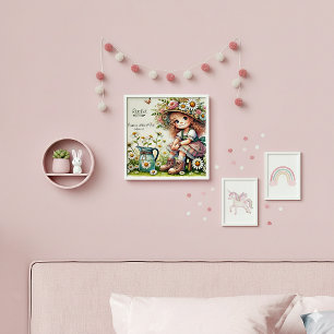Personalized Child of God daisy girl Peel And Stick Photo Tile
