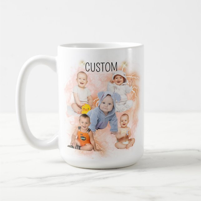 Personalized Child Photo Baby Face Gag Gift For Mo Coffee Mug (Left)