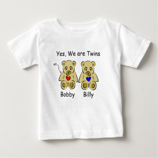 Personalized Child Tshirts Yes, We Are Twins