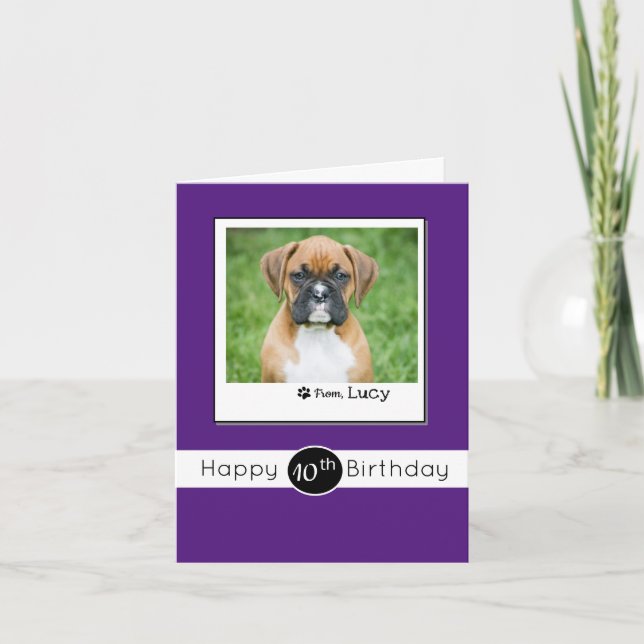 Personalized Children Birthday Card From Dog (Front)