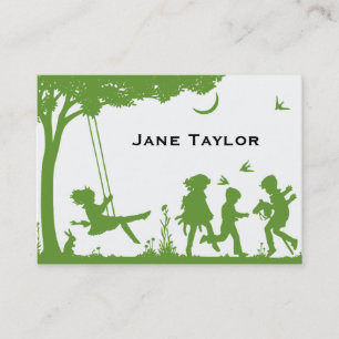 Personalized Children’s Silhouette Calling Card