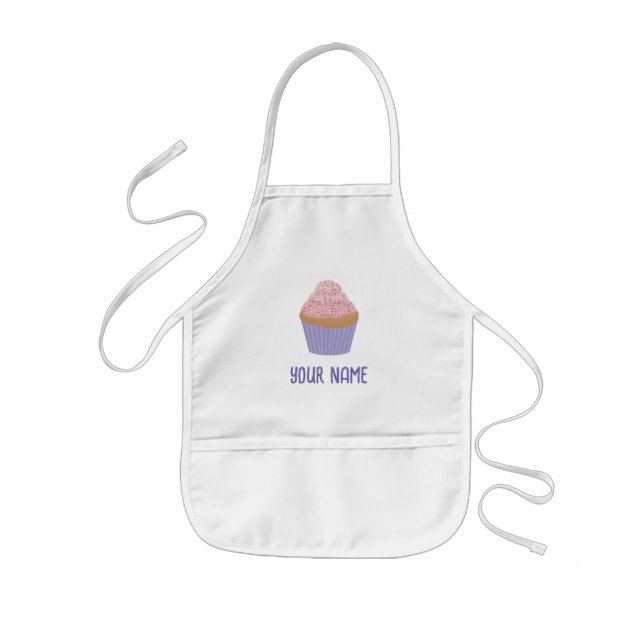 Personalized Children's Baking Apron with Cupcake  (Front)