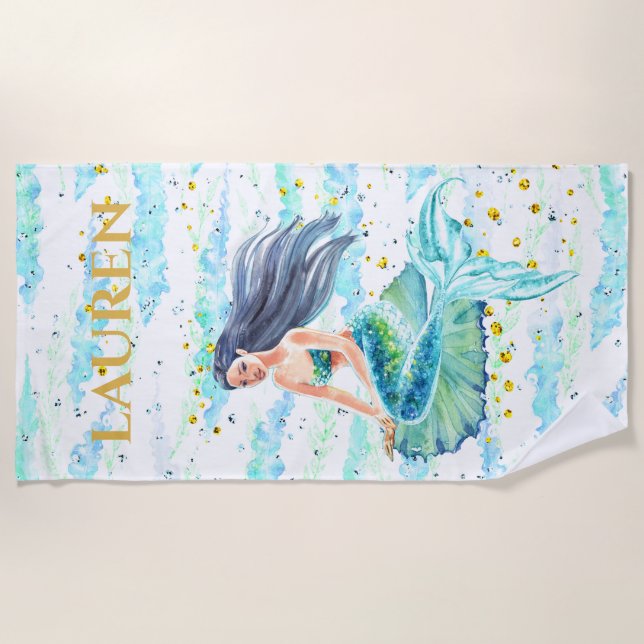 Personalized Children's Beach Towel (Front)