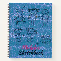 Sketchbook for kids notebook, Zazzle