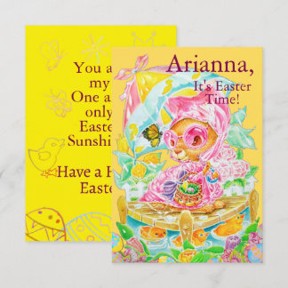 Personalized Children's Easter Flat Thank You Card