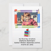 Personalized Children's Kids School Photo (Front)