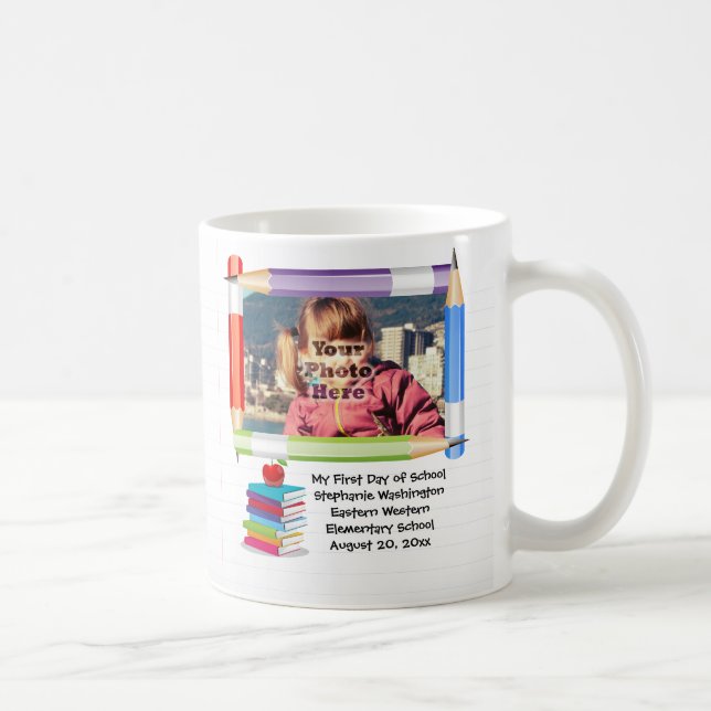 Personalized Children's Kids School Photo Frame Coffee Mug (Right)