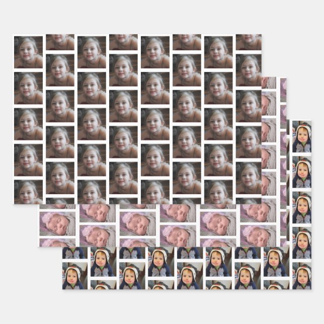 Personalized Children's Photo Wrapping Paper Sheets (Set)