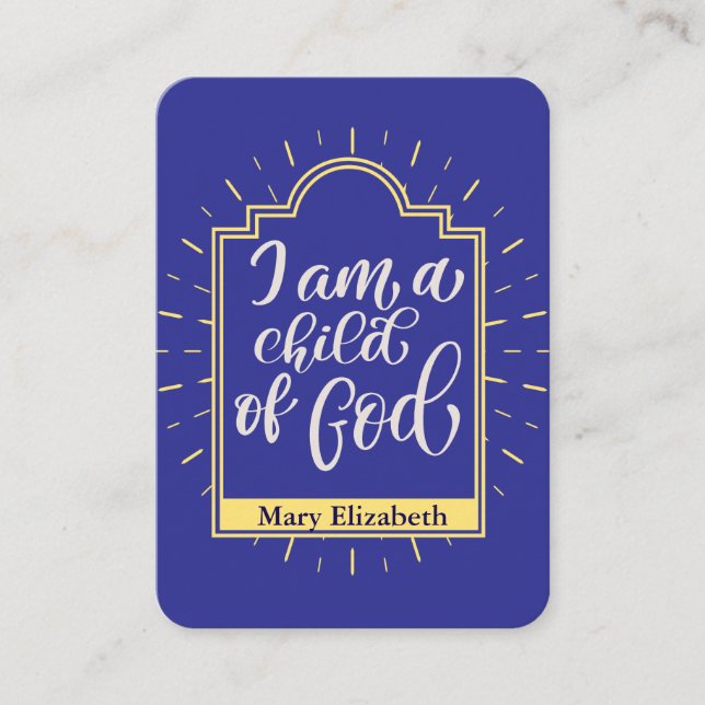 Personalized Child's Bedtime Prayer Card (Front)