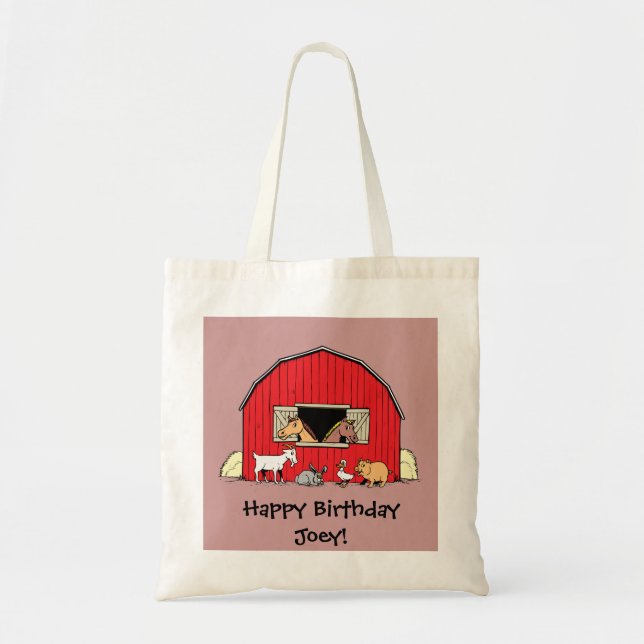 Personalized Child's Farm Animal Bag (Front)
