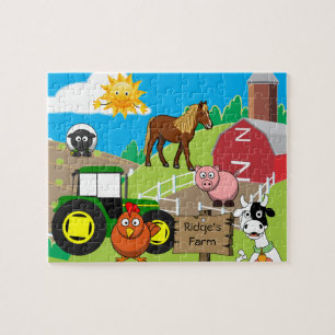 Personalized Child's Farm Jigsaw Puzzle